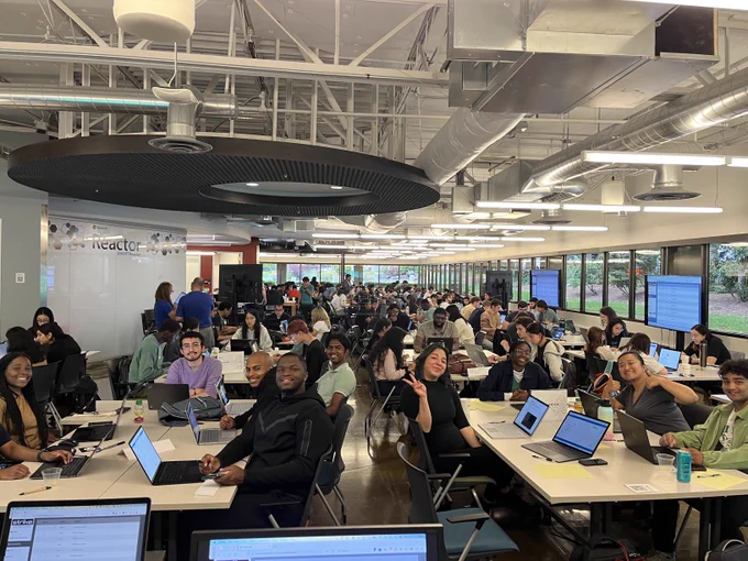 Microsoft interns at a Capture the Flag event