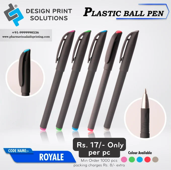 Pharma Promotional Pen Designing and Printing

We are one of the highly acclaimed traders of Promotional Pens printing. These pens gather appreciation for smooth writing, leakproof, durability, and long-lasting life. We offer these pharma promotional pens in a variety of designs, types, shapes, and sizes. Owing to their better design and use of good quality ink, these pens run for a longer duration of time. Furthermore, an added value is that they can be availed at very reasonable prices and that too can be received with on-time delivery. We have shipped our products all over the world to countries such as the US, Canada, the UK, Australia, Germany, Oman, Saudi Arabia, Nigeria, Kenya, and South Africa.

Cheap Pharma promotional pens India
During the last few years, we have successfully improved and improvised our team and manufacturing, and equipped ourselves with the latest advanced machinery and technology expertise which supports us in completing our service successfully. 