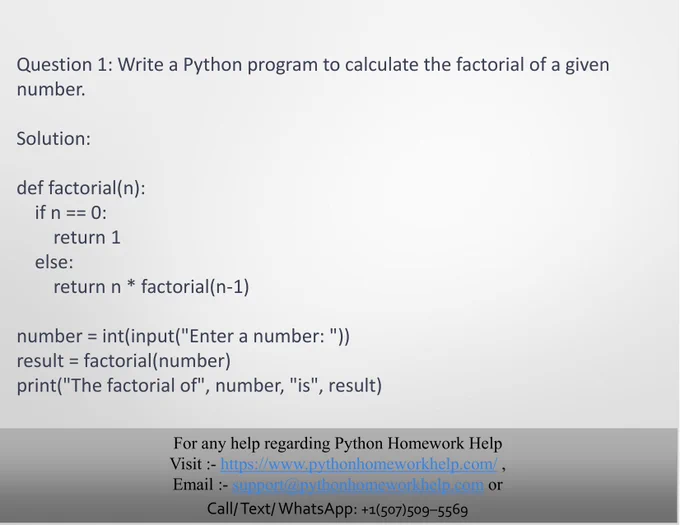 Python Homework Help