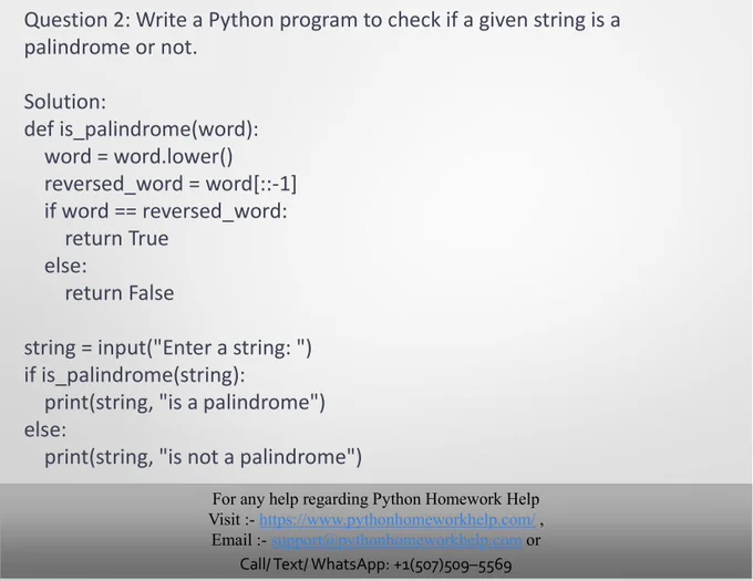 Python Homework Help