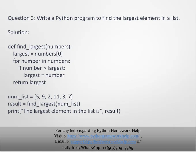 Python Homework Help