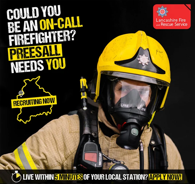 Could you be an on-call firefighter? Preesall needs you!