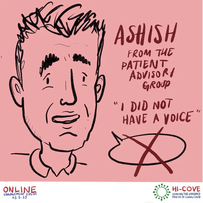 Ashish from the patient advisor group "I did not have a voice"