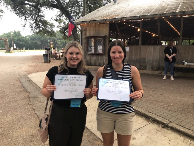 Katy Smith and Rebecca Butler with their certificates.