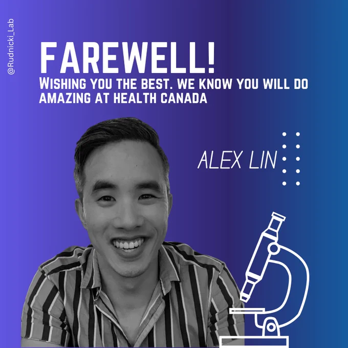 Our lab member, Alex Lin, smiling for a farewell post. 