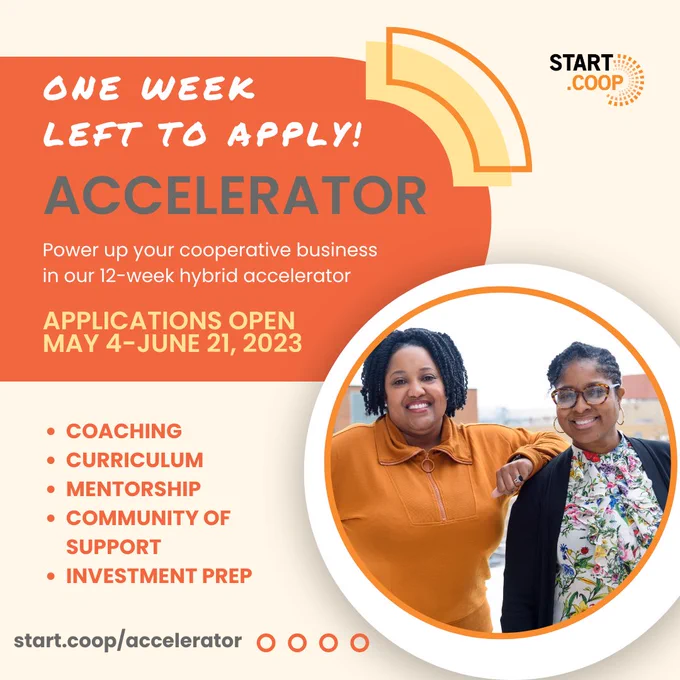 Start.coop fall accelerator application deadline June 21