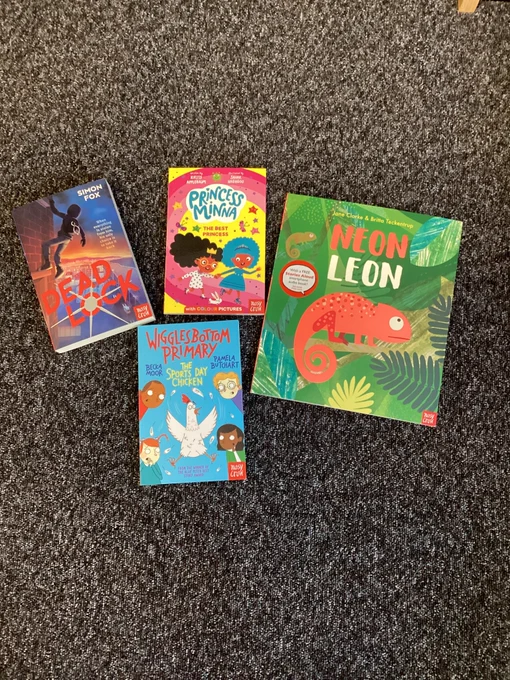 Deadlock
Princess Minna. The Best Princess
Wigglesbottom Primary: The Sports Day Chicken 
Neon Leon 
