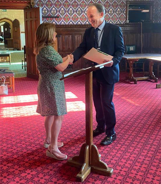 Mary with Richard Swart, Chair of the Open North Foundation.