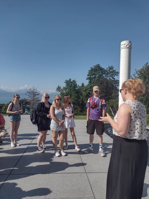 University of Gloucestershire students outside the Olympics museum