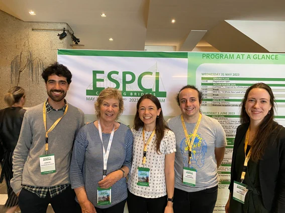 Group picture of the MOSAICS ESRs with Sue Archbold (CIICA) at ESPCI2023