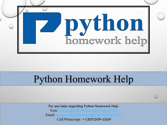 Python Homework Help