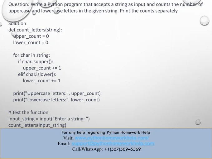 Python Homework Help