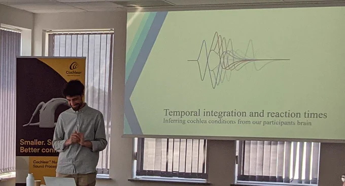 Ignacio Calderon (ESR1) presenting his latest progress at the 5th MOSAICS Research Days.
