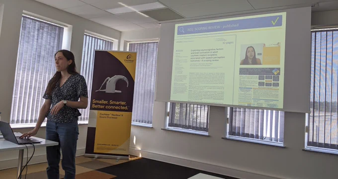 Loes Beckers (ESR2) presenting her latest progress at the 5th MOSAICS Research Days.