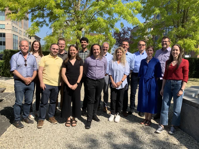 Group picture taken during the 5th MOSAICS Research Days of the MOSAICS ESRs, supervisors and colleagues from project partner accelopment.