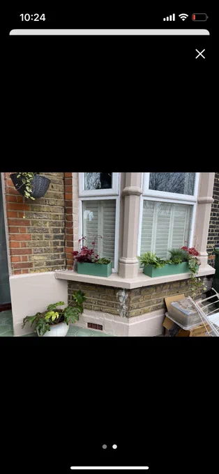 London windowsill planters handmade in jade coloured Plastisol made from recycled repurposed steel