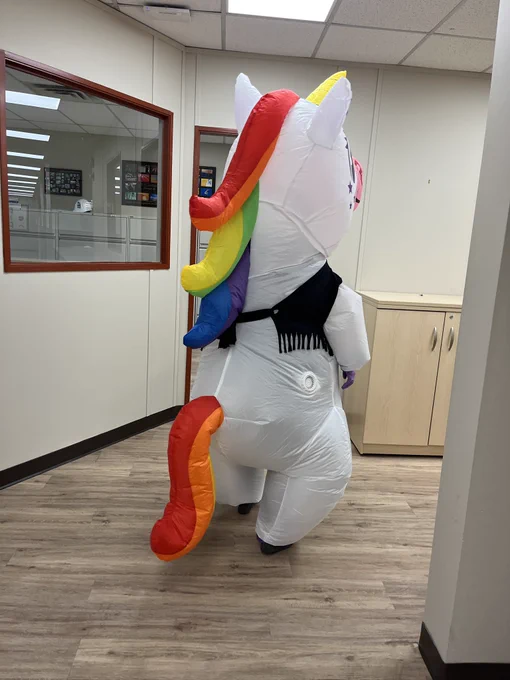 Image of life-size unicorn walking away