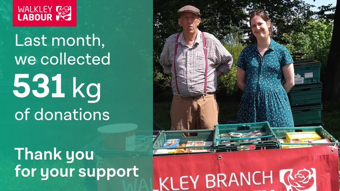 Photo from our collection point in May. We collected 531kg of donations.