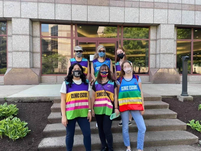 Group of clinic escort volunteers