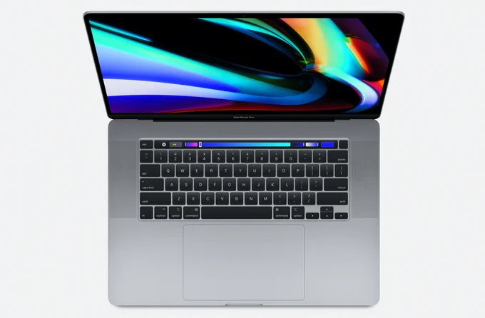 A 2019 16" MacBook Pro in space grey