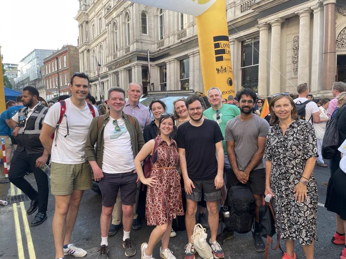 London Legal walkers outside the Law Society