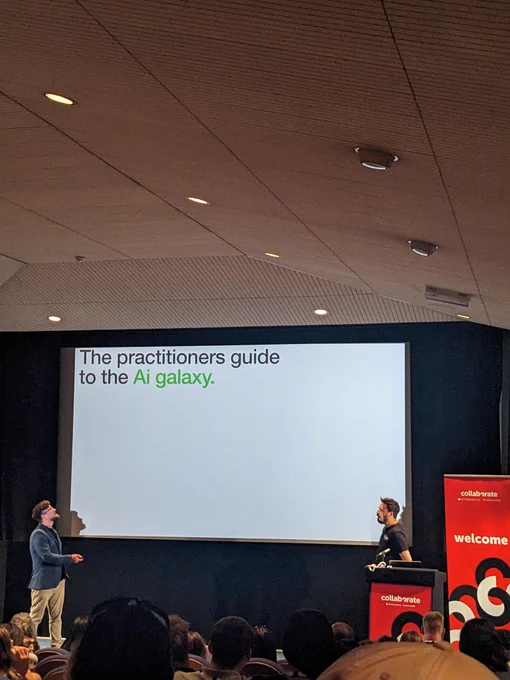 Chris and Gareth on stage at Collaborate