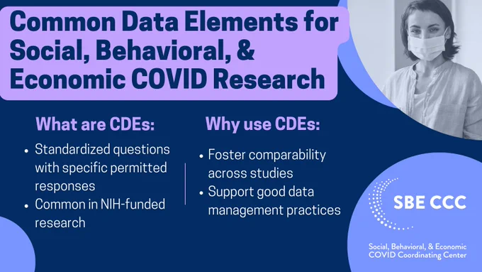 Common data elements for social, behavioral and economic COVID research