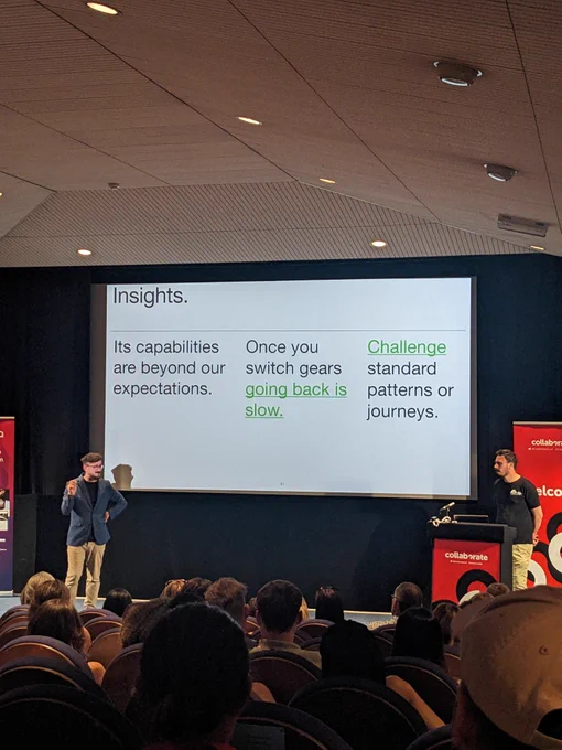 Chris and Gareth on stage at Collaborate
