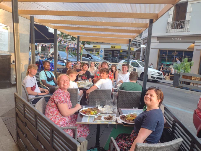 University of Gloucestershire students enjoying an Ethiopian meal