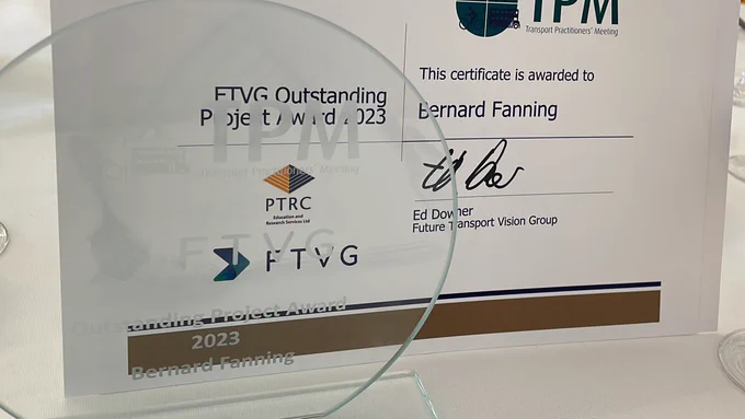 An image showing an award and certificate.