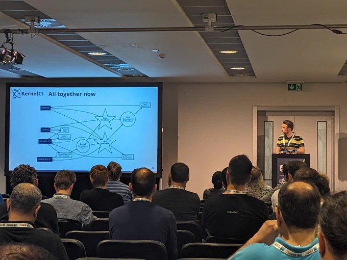Nikolai Kondrashov at Embedded Open Source Summit.
