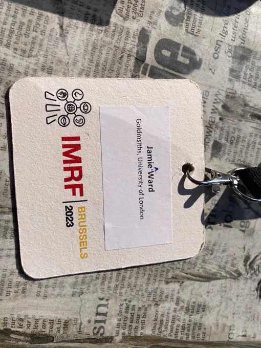 Beer mat name tag