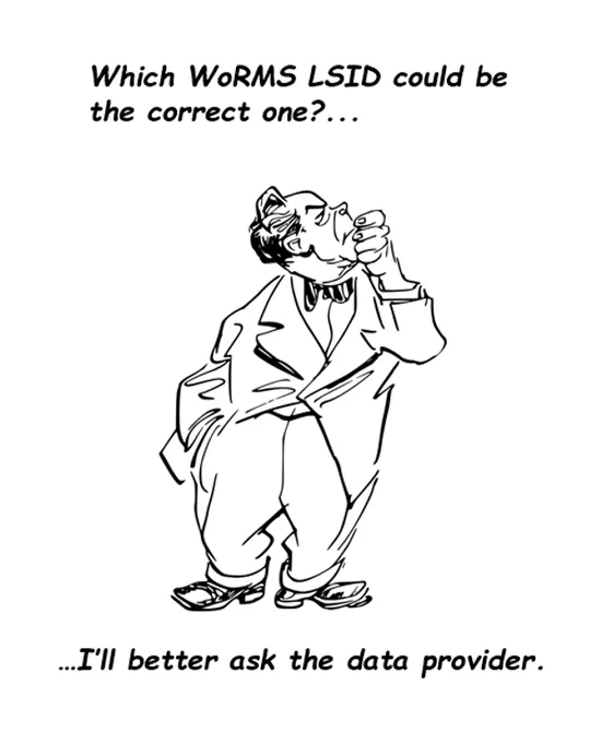 Which WoRMS LSID could be the correct one? Better safe than sorry, ask the data provider.