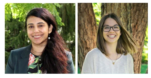   Dr. Maryam Kamran (left) and Kelsey Jennings (right)