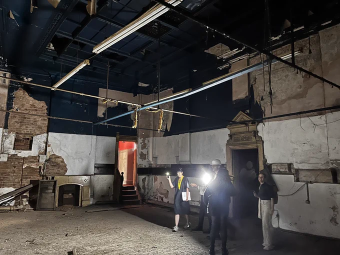 BOM, led by Karen Newman inspect the interior of The Crown, located on Station Street in Birmingham city centre.