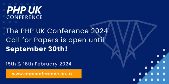 The PHP UK 2024 call for papers closes in exactly three months!  If you're interested in submitting a talk, please head to PaperCall.