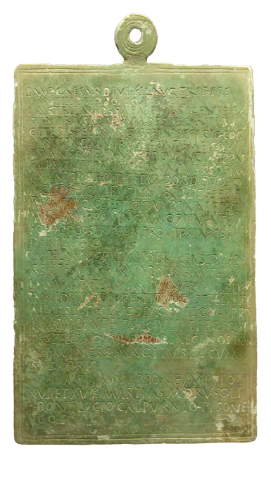 Bronze tablet - the El Bierzo Edicts