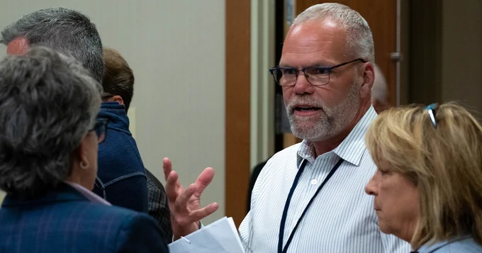 Dereck Orr, Division Chief of the Public Safety Communications Division at NIST's Communications Technology Laboratory, speaking to 5x5 participants