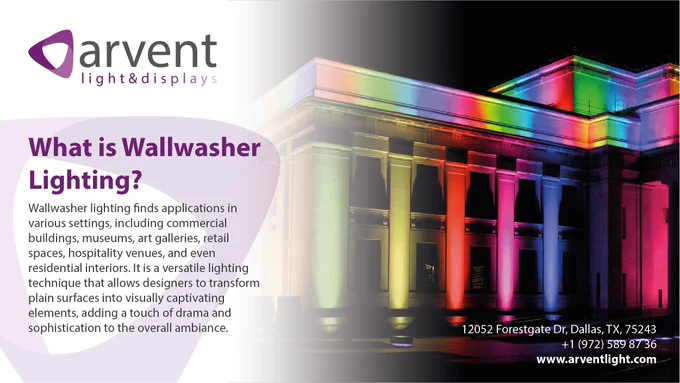 What is Wallwasher Lighting?
Wallwasher lighting finds applications in various settings, including commercial buildings, museums, art galleries, retail spaces, hospitality venues, and even residential interiors. It is a versatile lighting technique that allows designers to transform plain surfaces into visually captivating elements, adding a touch of drama and sophistication to the overall ambiance.

Arvent Light