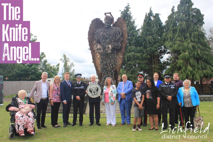 Powerful speeches resonate at Lichfield’s Knife Angel launch 

