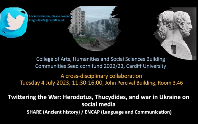 A pilot study which will collects and analyses tweets on #warinUkraine inspired by the ancient Greek historians #Herodotus and #Thucydides