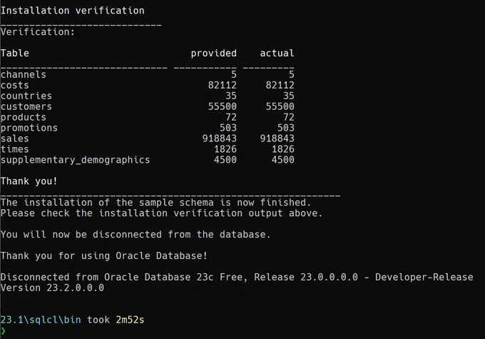 Oracle SQLcl can easily install the SH sample schema now, no SQLLDR or Oracle Client required! 