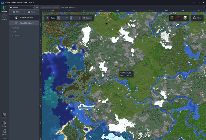 Universal Minecraft Tool chunk locator