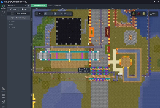 Universal Minecraft Tool chunk locator