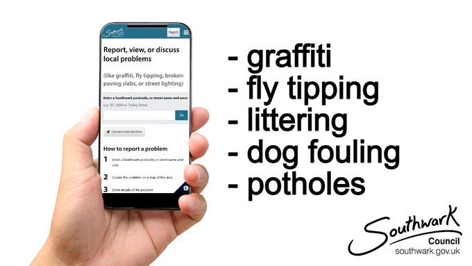 Help keep Southwark's streets cleaner, greener and healthier with Fix My Street