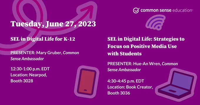 ISTE session line-up for Tuesday, June 27th