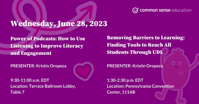 ISTE session line-up for Wednesday, June 28th