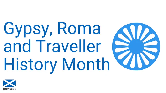 Text: Gypsy, Roma and Traveller History Month