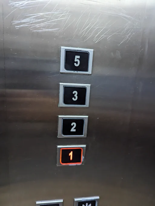 A Chinese Elevator with Levels 1,2,3,5