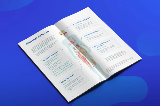 Are you familiar with ANCA-associated vasculitis? We were asked for a comprehensive, easy-to-understand printed guide to help understand and manage the disease, and here's the result. 
The guide includes detailed information on symptoms, diagnosis and treatment, as well as practical tips for living better with the disease - an essential resource for patients and healthcare professionals alike!